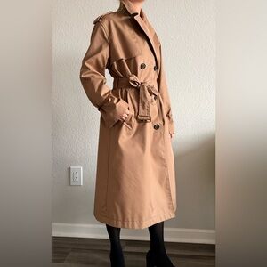 Coach - Relaxed Double Breasted Trench - Dark Khaki - S